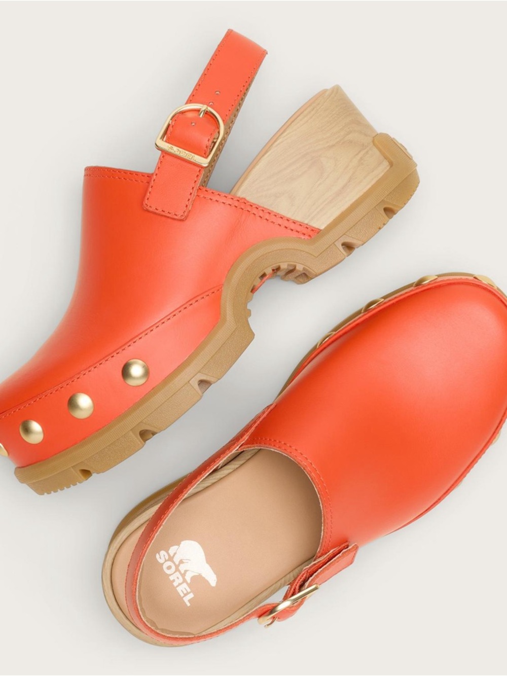Sorel.Crimson Fire.🔥 Studded Slingback Clogs.Sorel’s Latest Spring Intro.8.5 - Picture 4 of 9